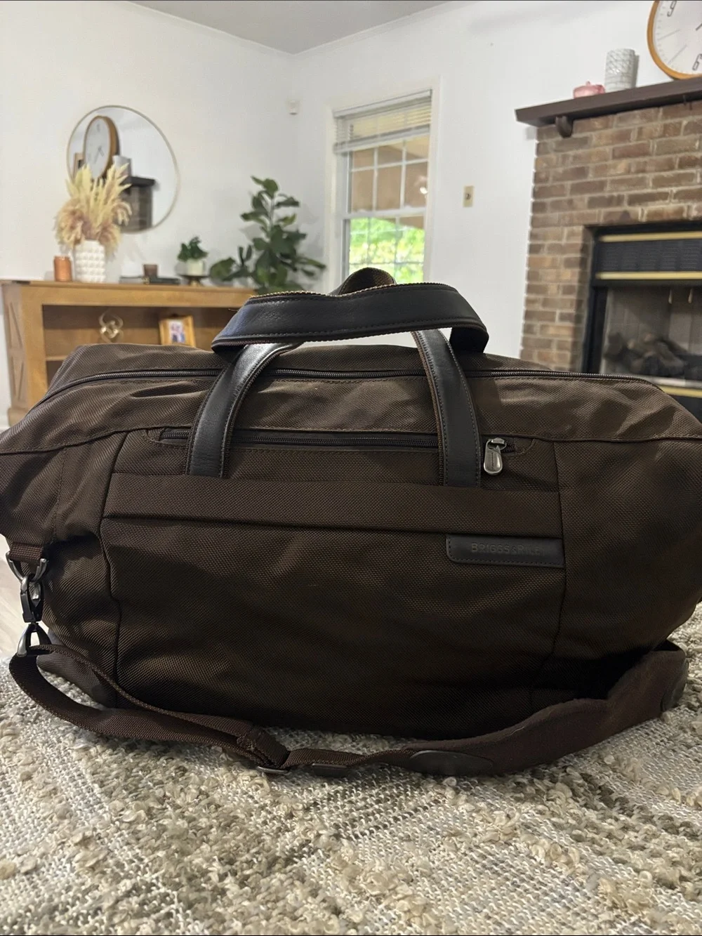 Briggs & Riley Baseline Extra Large Men’s‎ Brown Weekender Duffel Bag